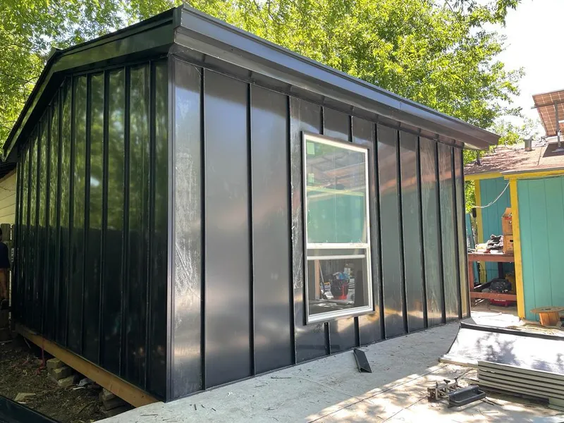 Black standing seam metal wall panels for Metal Roof Installation in La Riviera